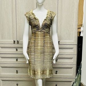 ROBERTO CAVALLI SNAKE SKIN PRINT DRESS